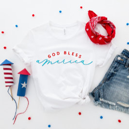 4de juli God Bless America Patriotic T-Shirt