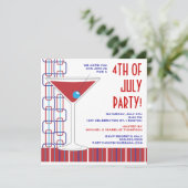 4de juli Martini Cocktail Party Uitnodiging (Staand voorkant)