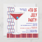 4de juli Martini Cocktail Party Uitnodiging (Voorkant)