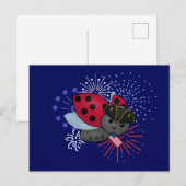 4de juli Minuteman Ladybug Briefkaart (Voorkant / Achterkant)