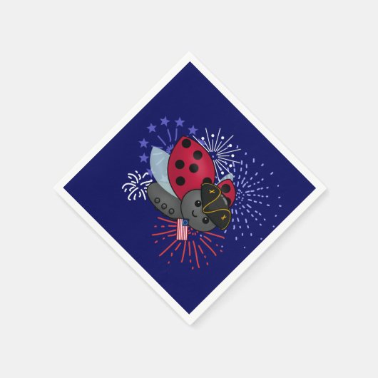 4de juli Minuteman Ladybug Servet (Hoek)