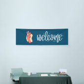 4de juli Onafhankelijkheidsdag Amerikaanse hotdog Spandoek (Beurs)