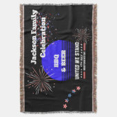 4de juli, Onafhankelijkheidsdag Tapestry Deken (Voorkant Verticaal)