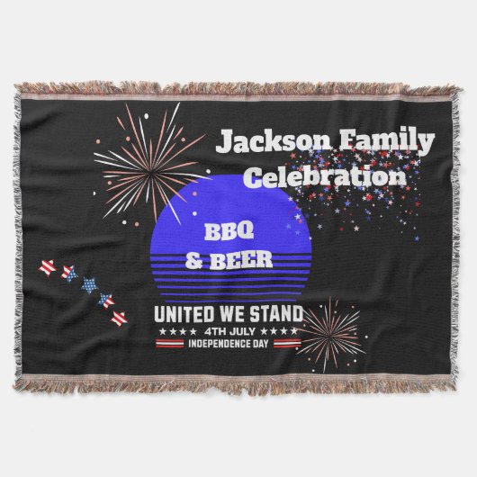 4de juli, Onafhankelijkheidsdag Tapestry Deken (Voorkant)