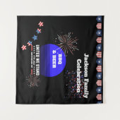 4de juli, Onafhankelijkheidsdag Tapestry Wandkleed (Voorkant (horizontaal))