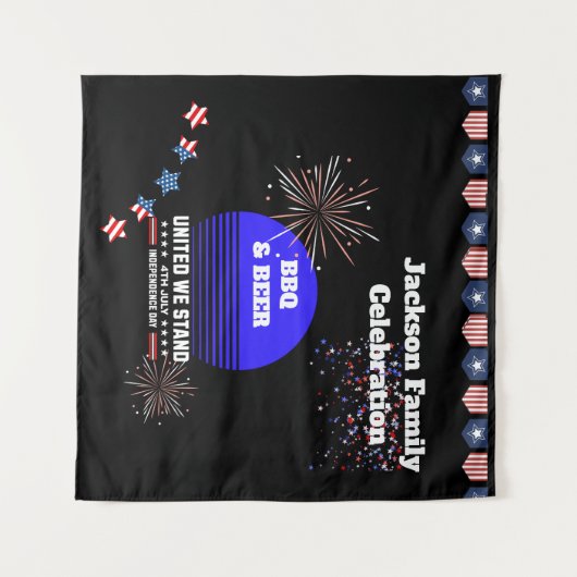 4de juli, Onafhankelijkheidsdag Tapestry Wandkleed (Voorkant (horizontaal))