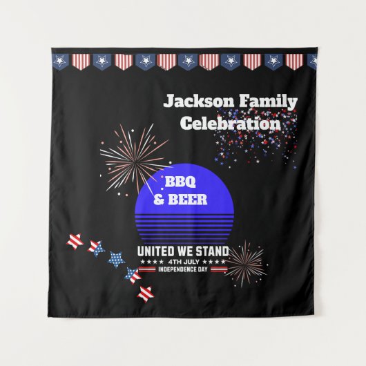 4de juli, Onafhankelijkheidsdag Tapestry Wandkleed (Voorkant)