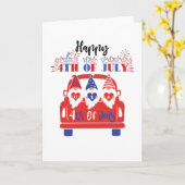 4de juli Onafhankelijkheidsdag VS Gnomies Gnome Kaart (Gele Bloem)