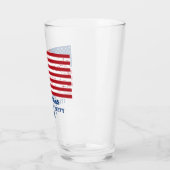 4de juli Partij Gepersonaliseerde Amerikaanse vlag Glas (Links)