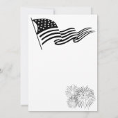 4de juli Partij met Amerikaanse vlag en brandbestr Kaart (Achterkant)