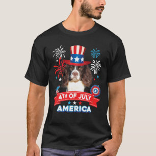 4de juli patriottische dag engelse spaanvis t-shirt