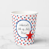 4de juli personaliseert de Partij van de Tekst Papieren Bekers (Voorkant)