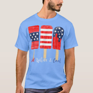 4de juli Popsicle Red White & Cool American Flag T-shirt