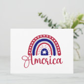 4de juli Rainbow America Kaart (Staand voorkant)