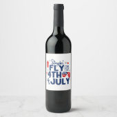 4de juli Red White Blue Celebration American Wijn Etiket (Voorkant)