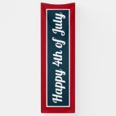 4de juli Red White Blue Party Spandoek (Verticaal)