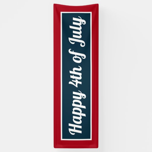 4de juli Red White Blue Party Spandoek (Verticaal)