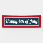 4de juli Red White Blue Party Spandoek (Horizontaal)