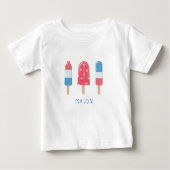 4de juli Red White Blue Popsicle T-Shirt (Voorkant)