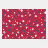 4de juli Red White Blue Stars 3 Inpakpapier Vel (Voorkant 2)