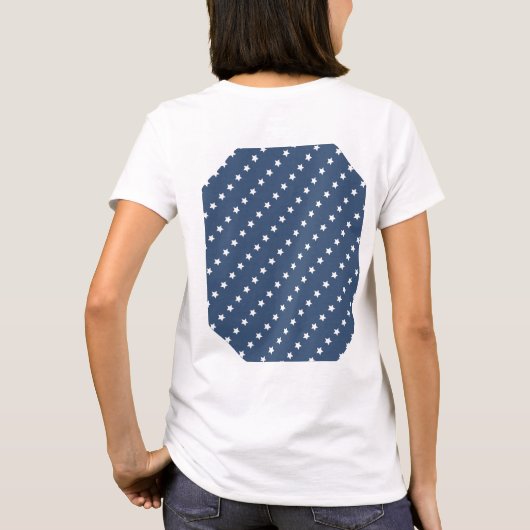 4de juli Reunion Red Blue Bulldog T-shirt (Achterkant)