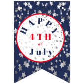 4de juli Rode Blauwe Stars Bunting Flags Vlaggetjes (Derde vlag)