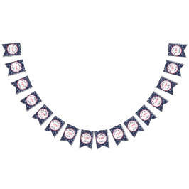 4de juli Rode Blauwe Stars Vlaggetjes