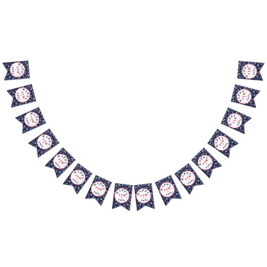 4de juli Rode Blauwe Stars Vlaggetjes (Alle)