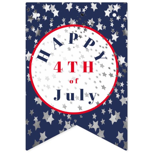 4de juli Rode Blauwe Stars Vlaggetjes (Tweede vlag)