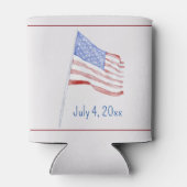 4de juli rode blauwe vlag blikjeskoeler (Achterkant)