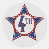 4de juli ronde sticker (Voorkant)