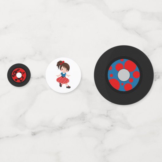 4de juli Sock Hop Party Confetti (Achterkanten)