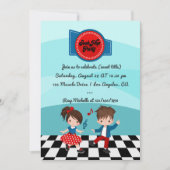 4de juli Sock Hop Party Kaart (Voorkant)