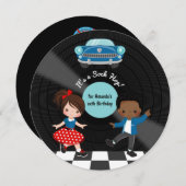 4de juli Sock Hop Party Kaart (Voorkant / Achterkant)