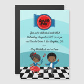 4de juli Sock Hop Party Magnetische Uitnodiging (Voorkant / Achterkant)