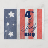 4de juli sterren & Stripes BBQ of Briefkaart van d (Voorkant)