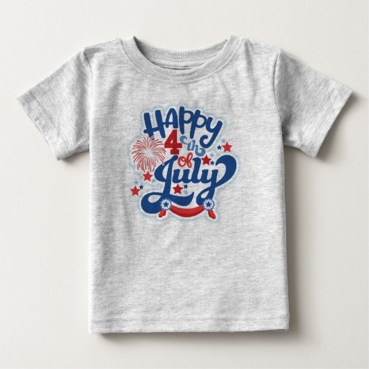 4de juli Toddler Grey T Shirt (Voorkant)