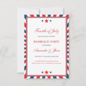 4de juli Uitnodiging, Onafhankelijkheidsdag, BBQ Kaart (Voorkant)