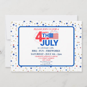 4de juli Uitnodiging tot feestvieren