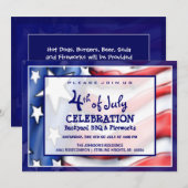 4de juli Uitnodiging tot feestvieren (Voorkant / Achterkant)