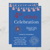 4de juli Uitnodiging tot feestvieren (Voorkant / Achterkant)
