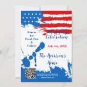 4de juli Uitnodiging tot feestvieren (Voorkant)