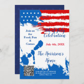 4de juli Uitnodiging tot feestvieren (Voorkant / Achterkant)