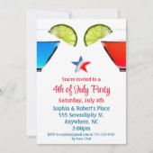 4de juli uitnodiging van Cocktail Party (Voorkant)