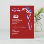 4de juli uitnodiging voor een blokpartij in het ba (Staand voorkant)