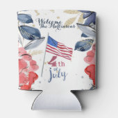 4de juli vlag Gepersonaliseerd Stijlvol Blikjeskoeler (Achterkant)