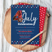 4de juli Vrij Patriottisch Vuurwerk Modern Verenig Kaart