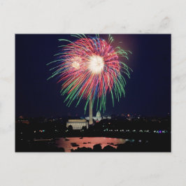 4de juli Vuurwerk, het briefkaart van Washington D