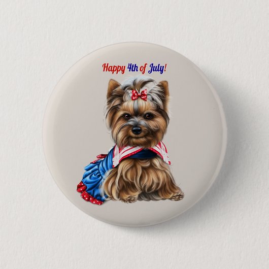 4de Schnauzer Puppy juli Ronde Button 5,7 Cm (Voorkant)