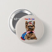 4de Schnauzer Puppy juli Ronde Button 5,7 Cm (Voorkant /achterkant)
